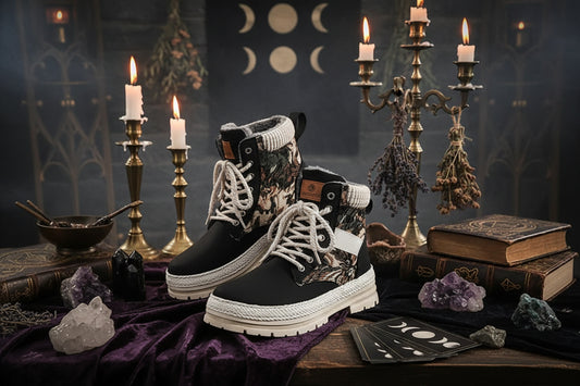 Fur Print Boots - Sorceress Sanctuary Black / Size39-Black / Size40-Black / Size41-Black / Size42-Black / Size43