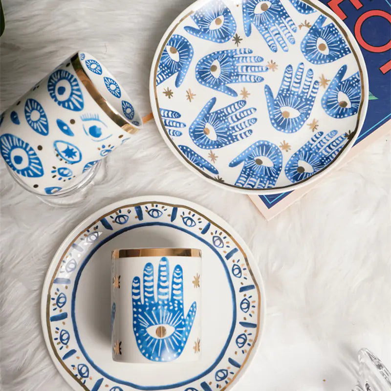 Spiritual Healing | Ceramic Plate & Candle Holder Set