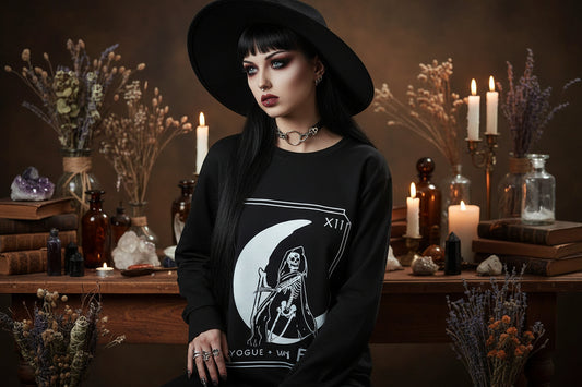 Gothic Moon Sweater - Sorceress Sanctuary Black / XS-Black / S-Black / M-Black / L-Black / XL