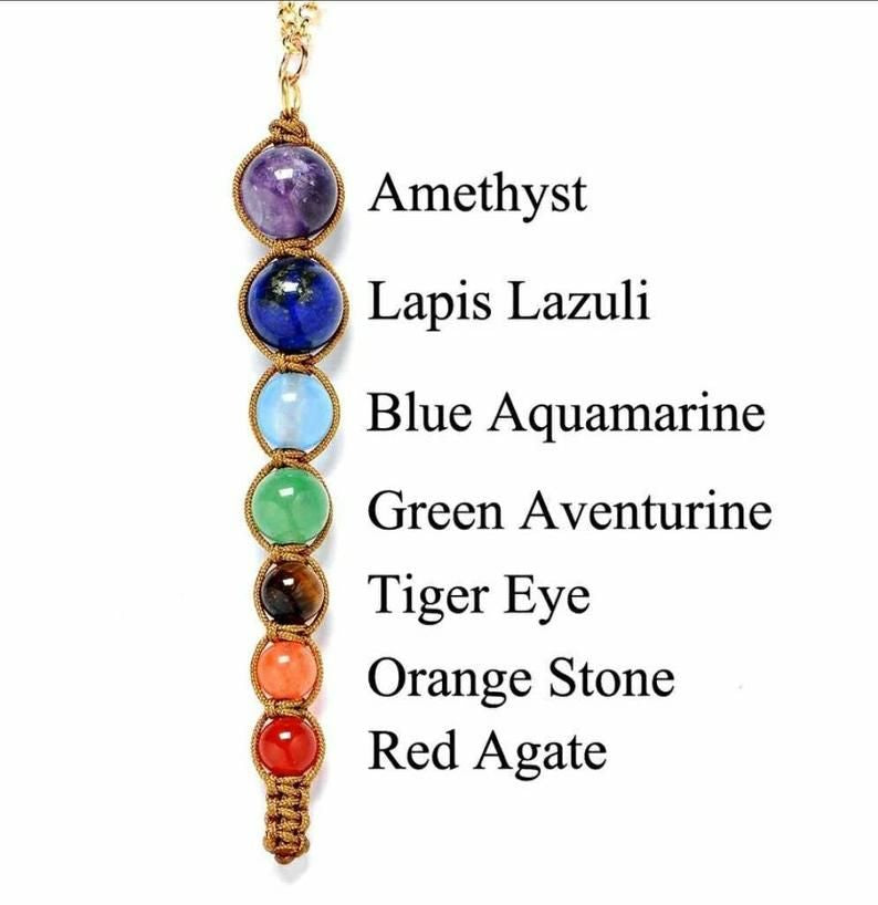 Crystal Pendant Natural Stone Cone Necklace