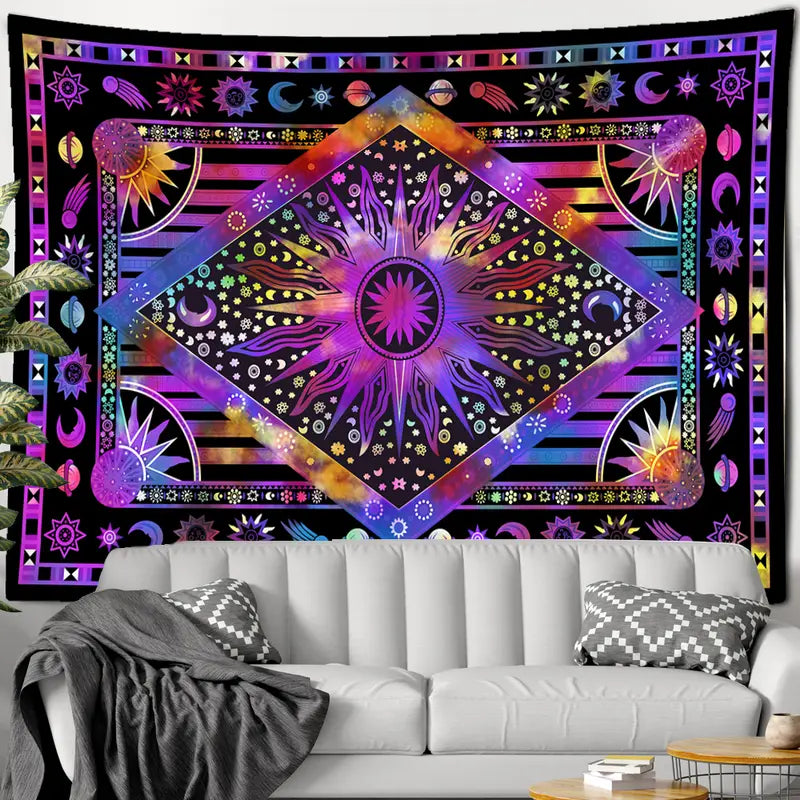 Purple Tarot Card Tapestry