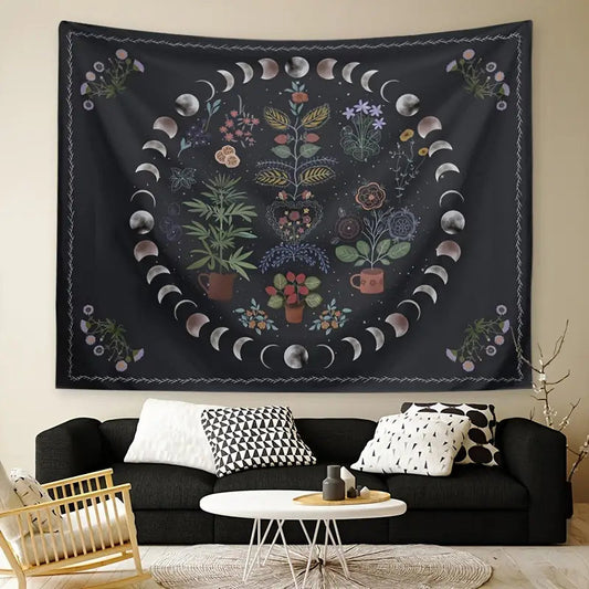 Botanical Moon | Phase Tapestry Sorceress Sanctuary