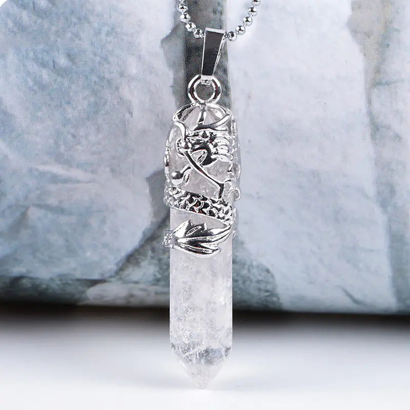 Stone Dragon Totem | Crystal Necklace