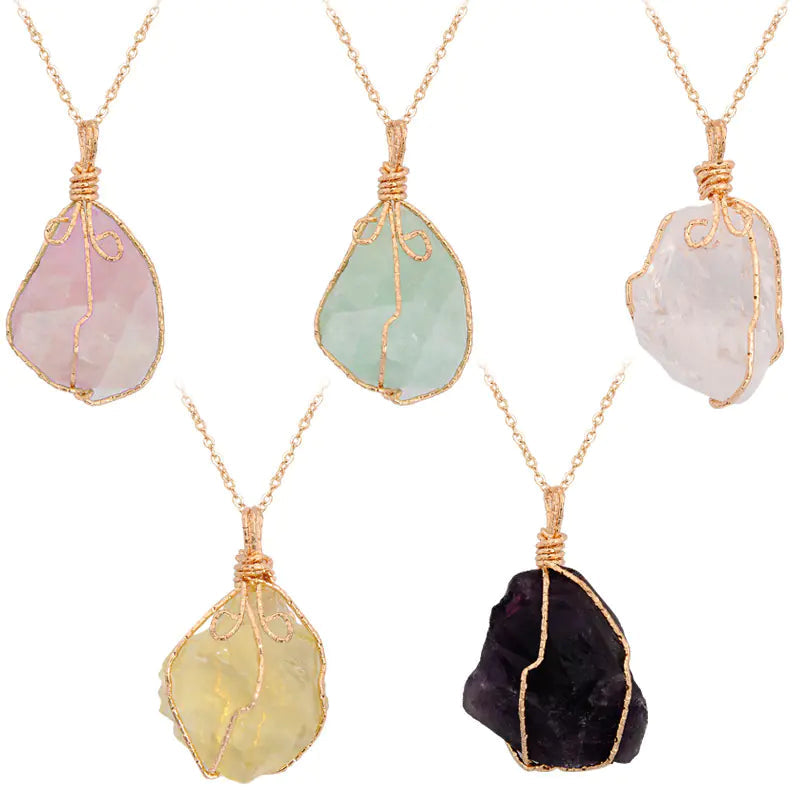 Natural Stone Pendant Necklace Sorceress Sanctuary