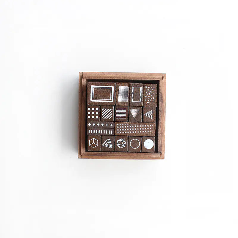 Boxed Wooden Seal | Geometric Wax Stamp