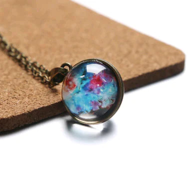 Double-Sided Glass Ball Necklace