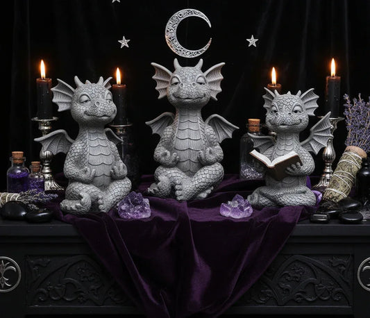 Meditation Dragon Statue - Sorceress Sanctuary A-B-C