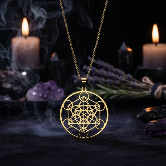 Moon Goddess Necklace - Sorceress Sanctuary Gold-White steel color