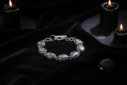 Moonlight Orb Bracelet - Sorceress Sanctuary Ancient Silver 0110