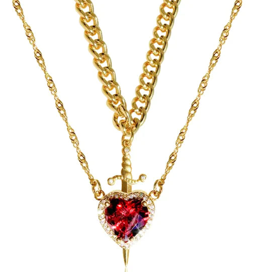 Heart Dagger Necklace