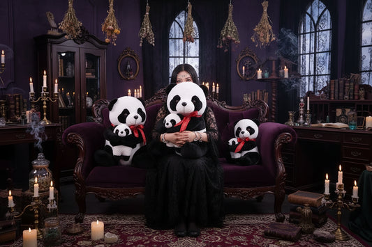 Mystic Panda Plushie - Sorceress Sanctuary mother and son / 25cm-mother and son / 30cm-mother and son / 40cm-mother and son / 50cm-father and son / 25cm