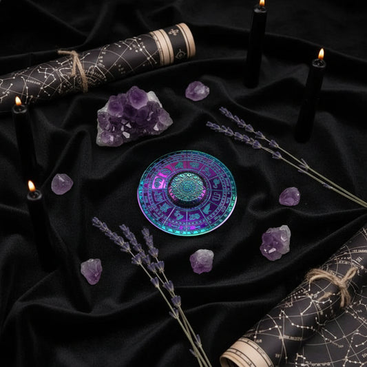 Metal Finger Spinner Toy with Zodiac Compass Design Sorceress Sanctuary