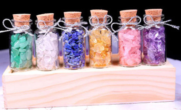 Crystal Drift Bottles | Wooden Keepsake