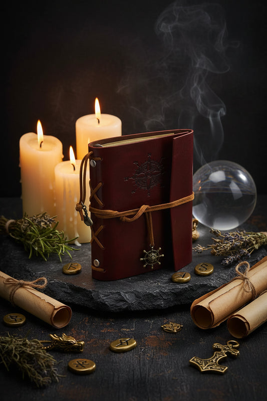 Custom Leather Pirate Notebook - Business Journal Sorceress Sanctuary