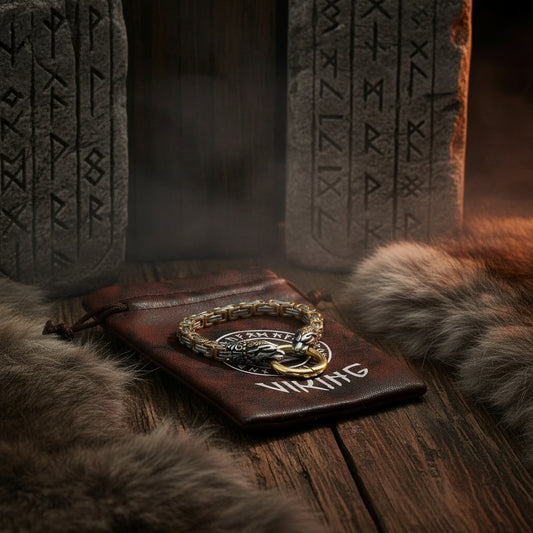 Nordic Wolf Emperor Bracelet - Sorceress Sanctuary Silver necklace-Silver bracelet-Gold bracelet-Gold necklace + bracelet-Silver necklace + bracelet