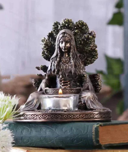 Ceremonial Candle Holder Goddess Sorceress Sanctuary