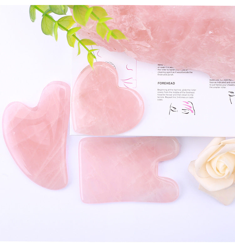 Natural Pink Crystal Gua Sha Board