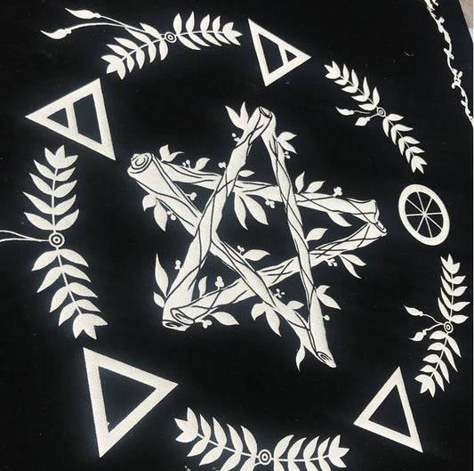 Tarot Tablecloth With Star Pattern & Velvet Material Sorceress Sanctuary
