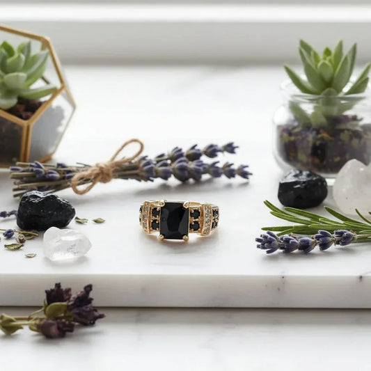 Obsidian Protection Ring - Sorceress Sanctuary Black / No11-Black / No7-Black / No10-Black / No12-Black / No6