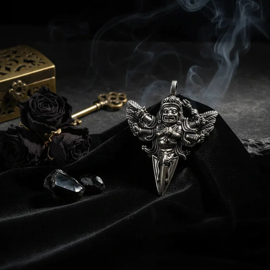 Occult Brass Charm - Sorceress Sanctuary Human elephant pestle-Financial Staff-Mini magic pestle-Demon lowering pestle with drill-Five-strand Vajra