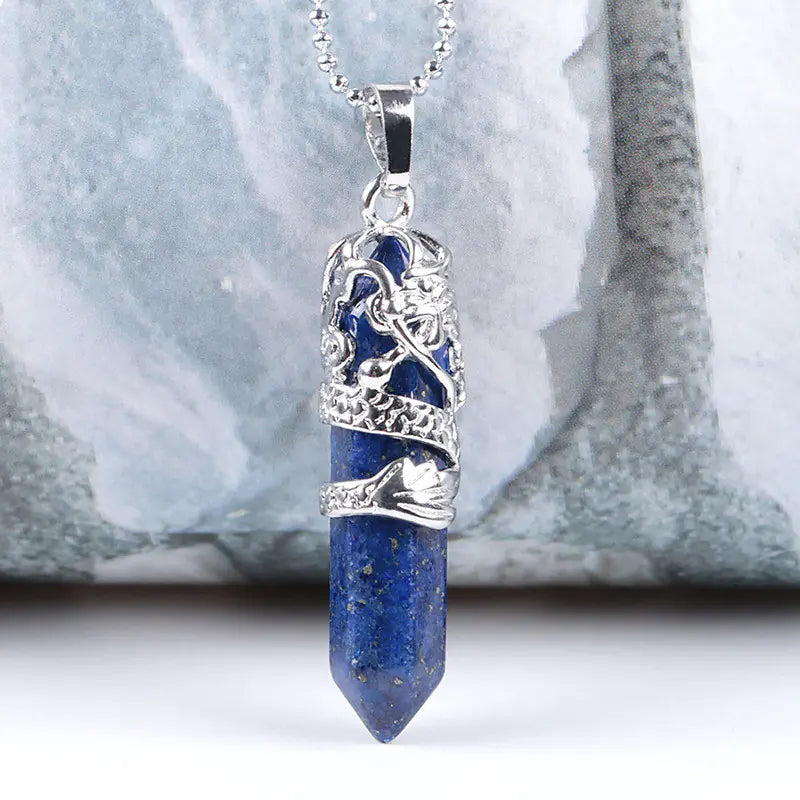 Stone Dragon Totem | Crystal Necklace