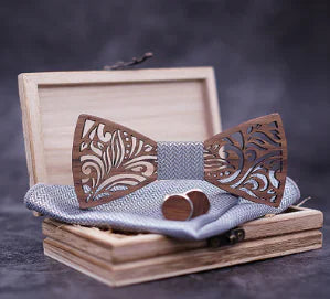 Wooden Bow Tie Set