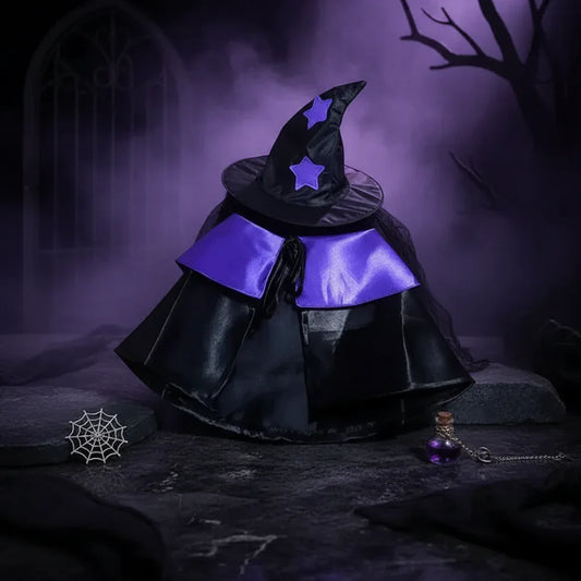 Pet Wizard Costume - Sorceress Sanctuary Purple / L-Purple / S