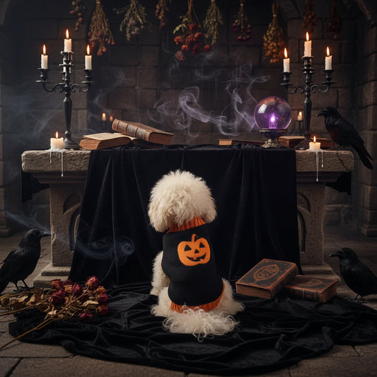 Pumpkin Charm | Knitted Pet Sweater - Sorceress Sanctuary Orange / XS-Orange / S-Orange / M-Orange / L
