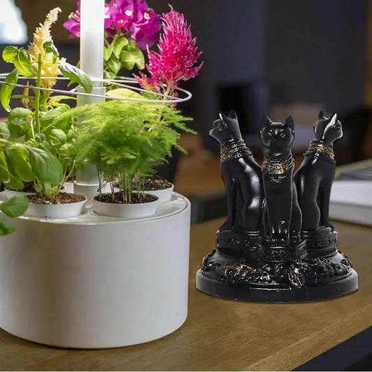 Bastet Cat Goddess Statue | Crystal Base Sorceress Sanctuary