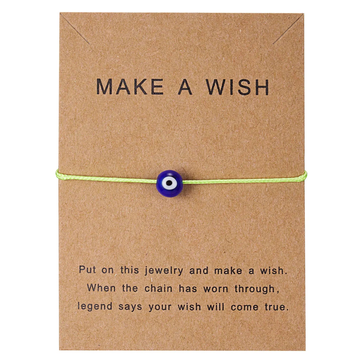 Handmade Evil Eye Bracelet & Wish Card