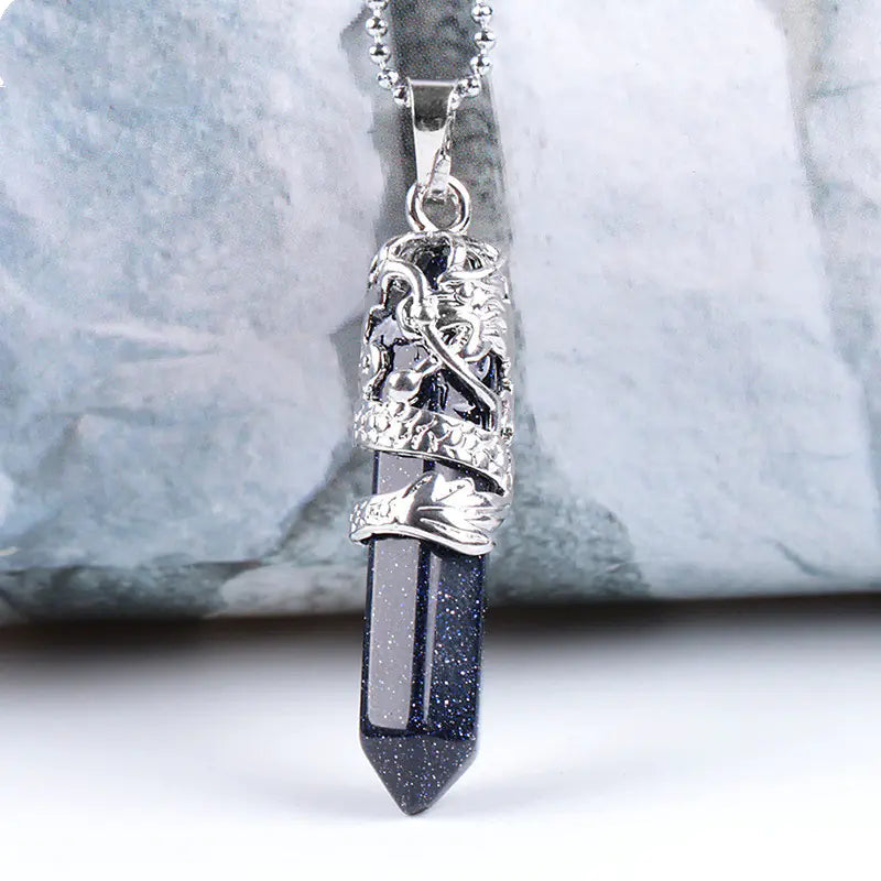 Stone Dragon Totem | Crystal Necklace