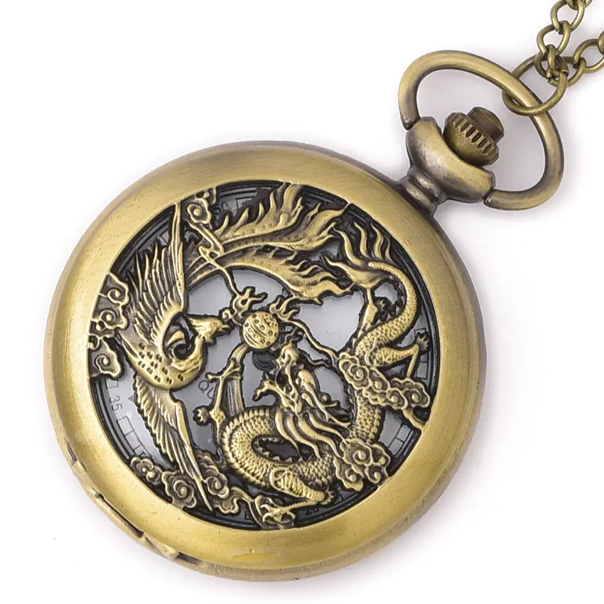 Stylish Hollow Bronze | Pocket Watch