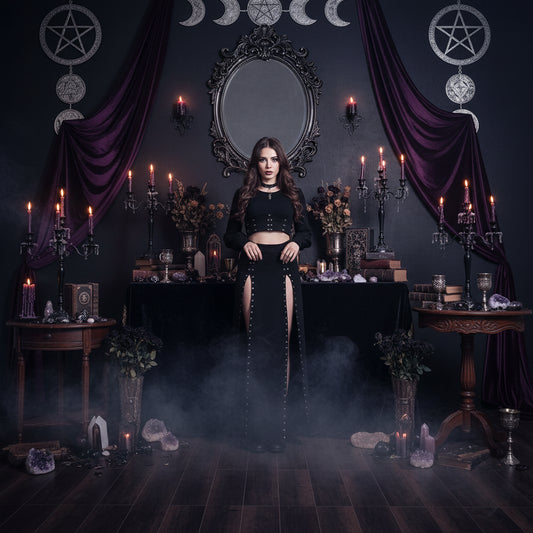 Rivet Witchy Skirt - Sorceress Sanctuary Black / L-Black / M-Black / S