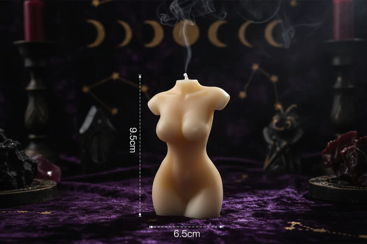 Sculpted Body Candle - Sorceress Sanctuary Brown-Ivory-Black-White