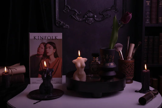 Sculpted Body Candle - Sorceress Sanctuary Brown-Ivory-Black-White