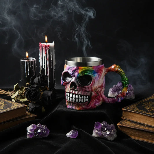 Skull Mug - Sorceress Sanctuary White-Purple-Pink