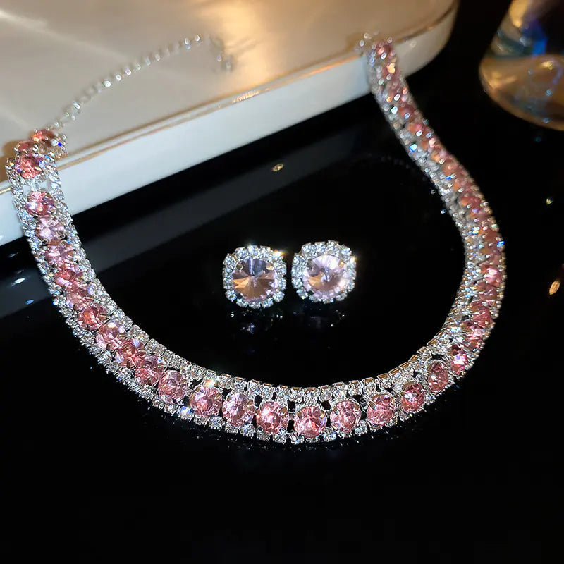 Elegant Crystal Necklace & Earring Set Sorceress Sanctuary
