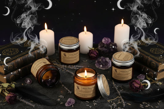 Smokeless Aromatherapy Candle - Sorceress Sanctuary Lychee White Tea-Sea Salt Salvia Officinalis-Jo Malone-Rose Sandalwood-Bamboo Green Tea