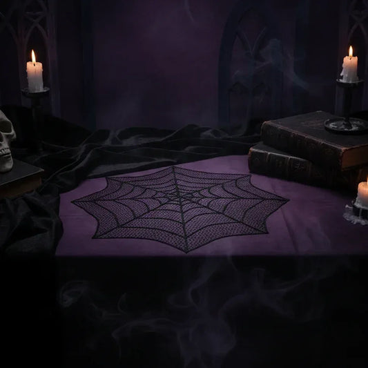 Spiderweb Tablecloth - Sorceress Sanctuary Black / 30in 75cm
