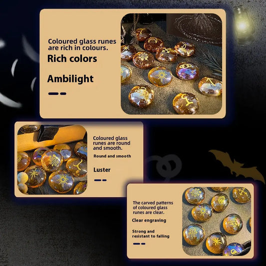 Glass Rune Stones Set