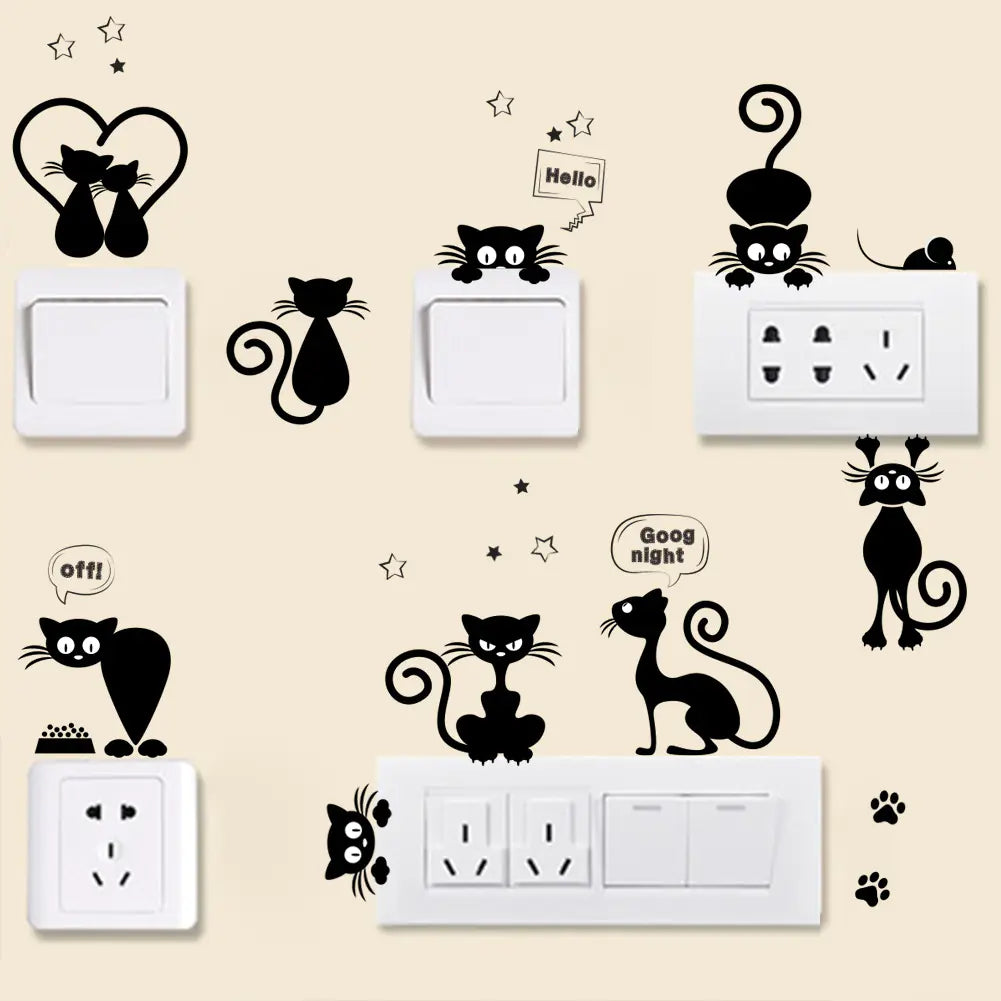 Black Cat DIY Switch Sticker