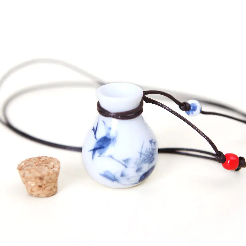 Ceramic Wish Bottle Necklace