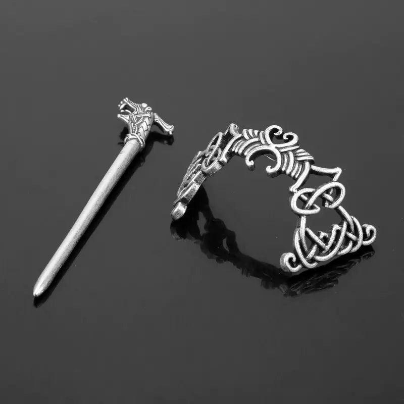 Enchanted Nordic Dragon Hairpin