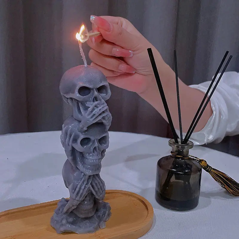 2PCS Skull Scented Candles Sorceress Sanctuary