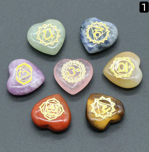 7Pcs Heart Chakra | Natural Crystal Set Sorceress Sanctuary