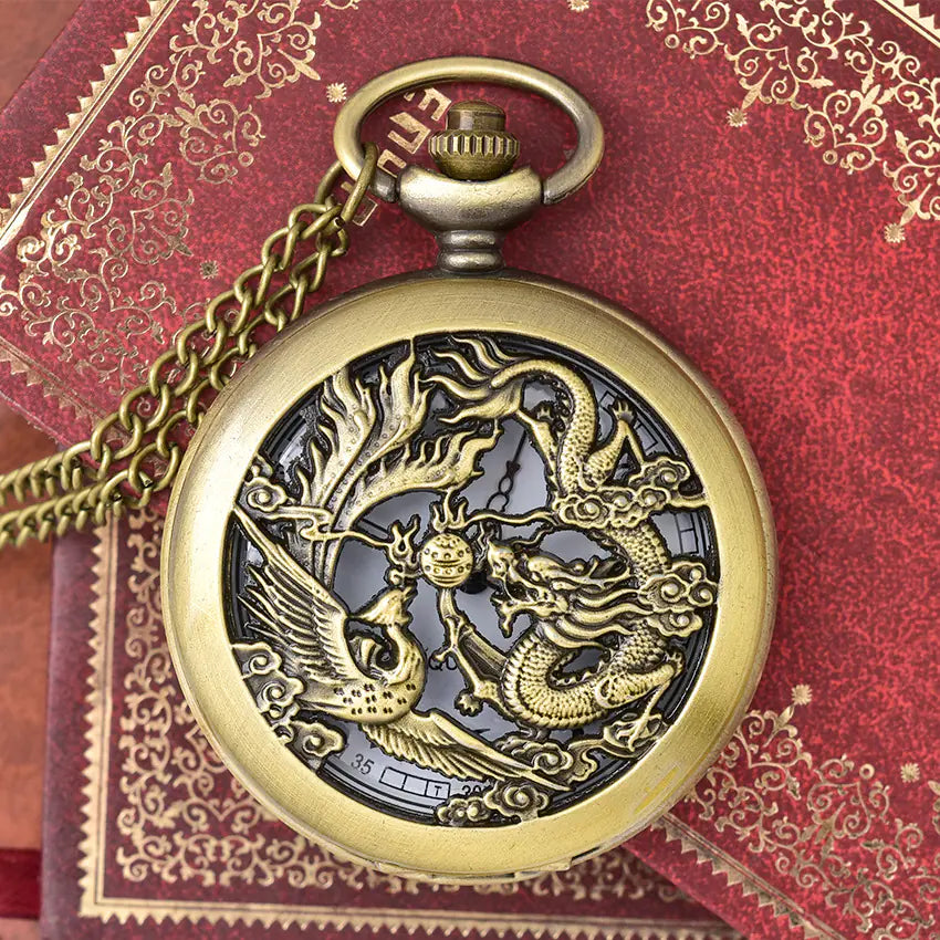 Stylish Hollow Bronze | Pocket Watch