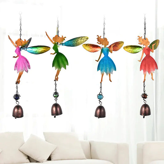 Fairy Angel Metal Wind Chimes for Outdoor Decor Sorceress Sanctuary