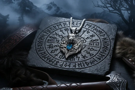 Viking Wolf Necklace - Sorceress Sanctuary White