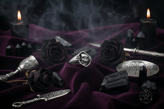 Vintage Skull Ring - Sorceress Sanctuary Silver / No. 6-Silver / No. 7-Silver / No. 8-Silver / No.9-Silver / No.10