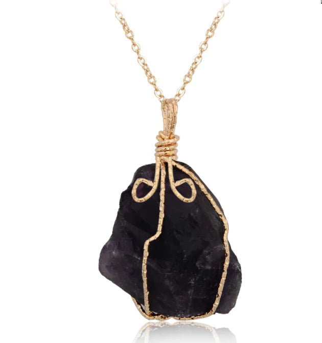Natural Stone Pendant Necklace Sorceress Sanctuary